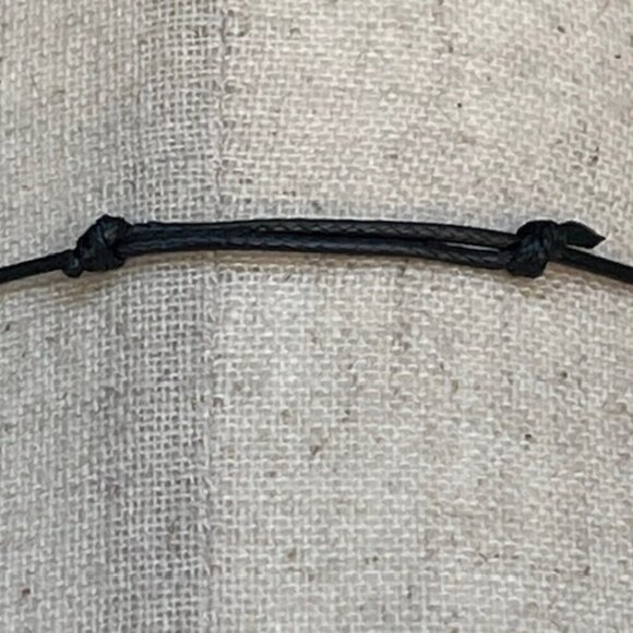 Grey Chalcedony Agate Wire Wrapped Pendant Silver Tone Black Cord Necklace 24" - Picture 10 of 10